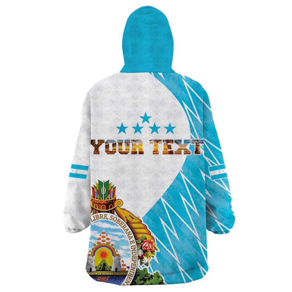 Personalized Honduras Coat Of Arms Wearable Blanket Hoodie Flag Color Style - Wonder Print Shop
