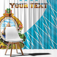 Personalized Honduras Coat Of Arms Window Curtain Flag Color Style - Wonder Print Shop