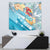 Personalized Roatan Honduras Tapestry Scarlet Macaw With Hibiscus Flowers - Wonder Print Shop