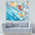 Personalized Roatan Honduras Tapestry Scarlet Macaw With Hibiscus Flowers - Wonder Print Shop