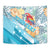 Personalized Roatan Honduras Tapestry Scarlet Macaw With Hibiscus Flowers - Wonder Print Shop