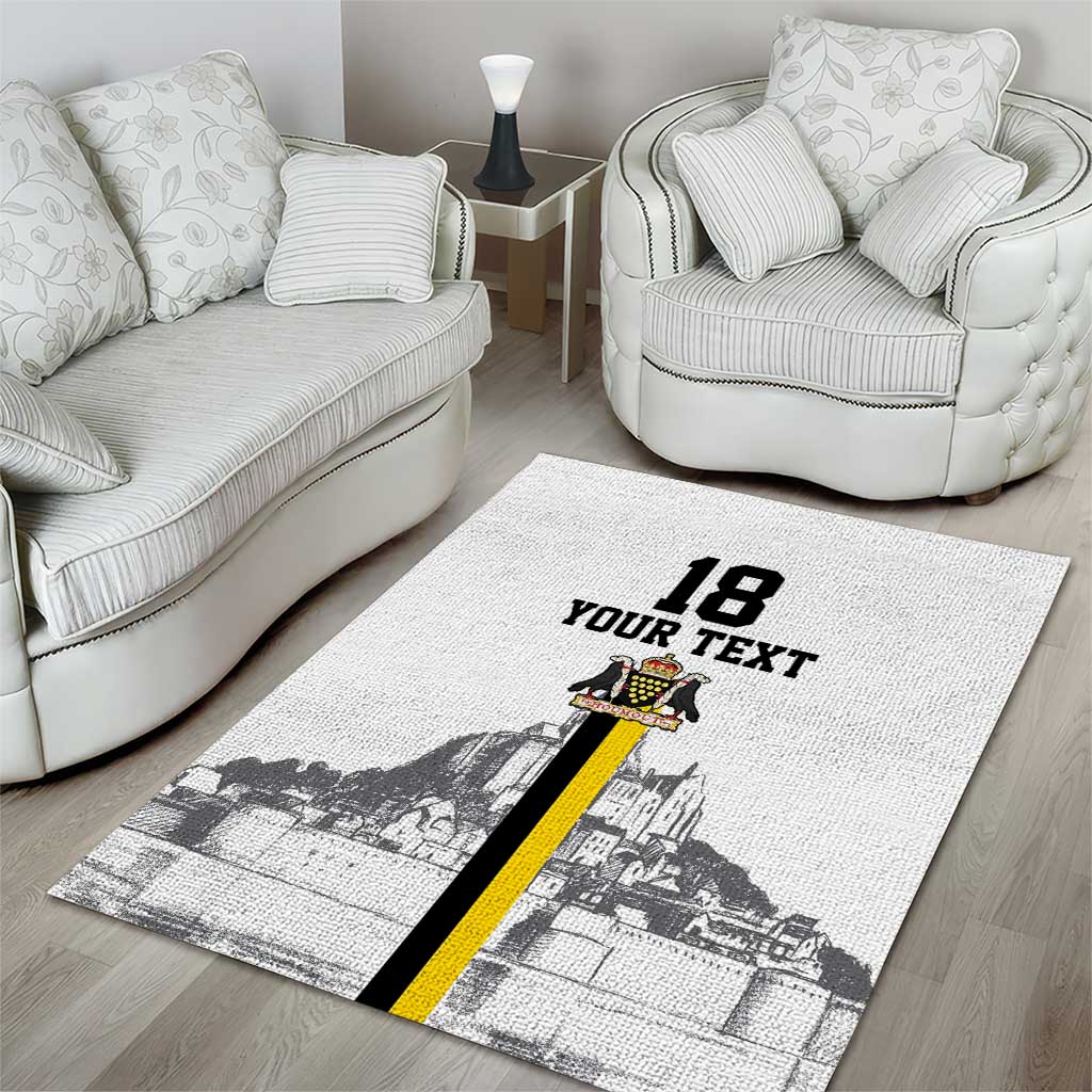 Custom Cornwall Football Area Rug Mont Saint Michel - Wonder Print Shop