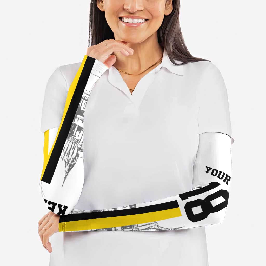 Custom Cornwall Football Arm Sleeves Mont Saint Michel - Wonder Print Shop