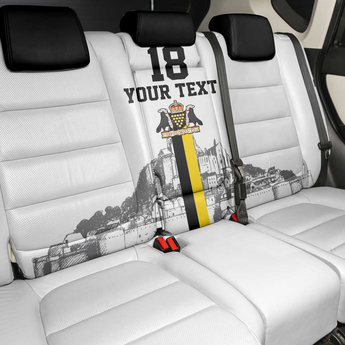 Custom Cornwall Football Back Car Seat Cover Mont Saint Michel - Wonder Print Shop