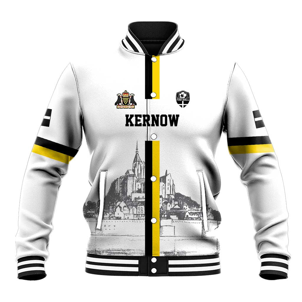 Custom Cornwall Football Baseball Jacket Mont Saint Michel - Wonder Print Shop