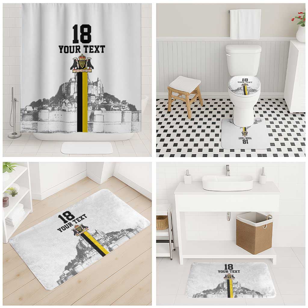 Custom Cornwall Football Bathroom Set Mont Saint Michel - Wonder Print Shop
