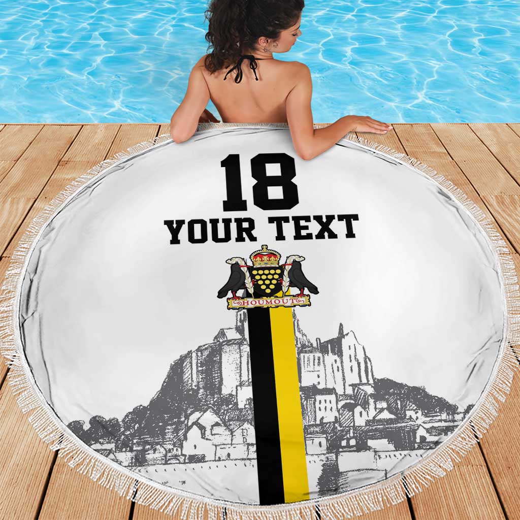 Custom Cornwall Football Beach Blanket Mont Saint Michel - Wonder Print Shop