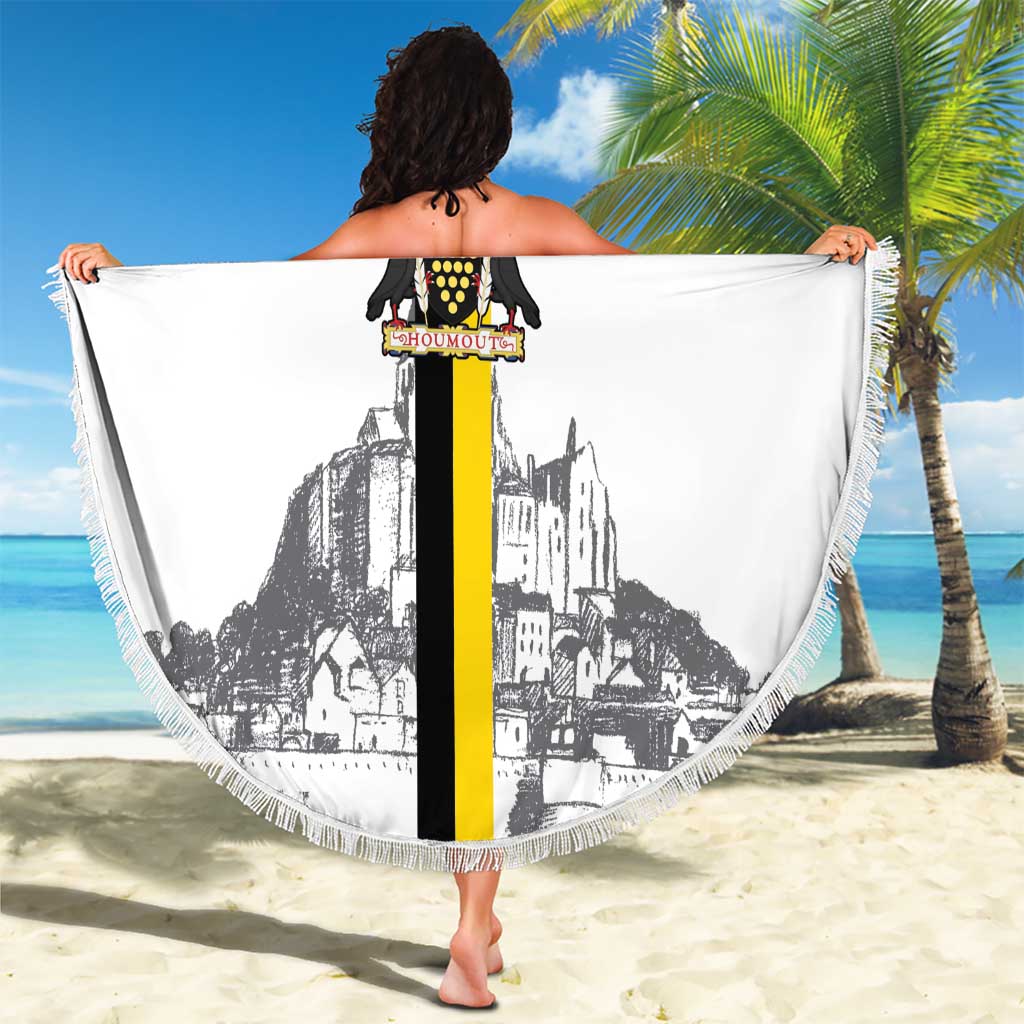 Custom Cornwall Football Beach Blanket Mont Saint Michel - Wonder Print Shop