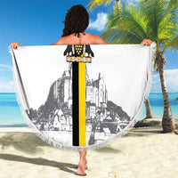 Custom Cornwall Football Beach Blanket Mont Saint Michel - Wonder Print Shop