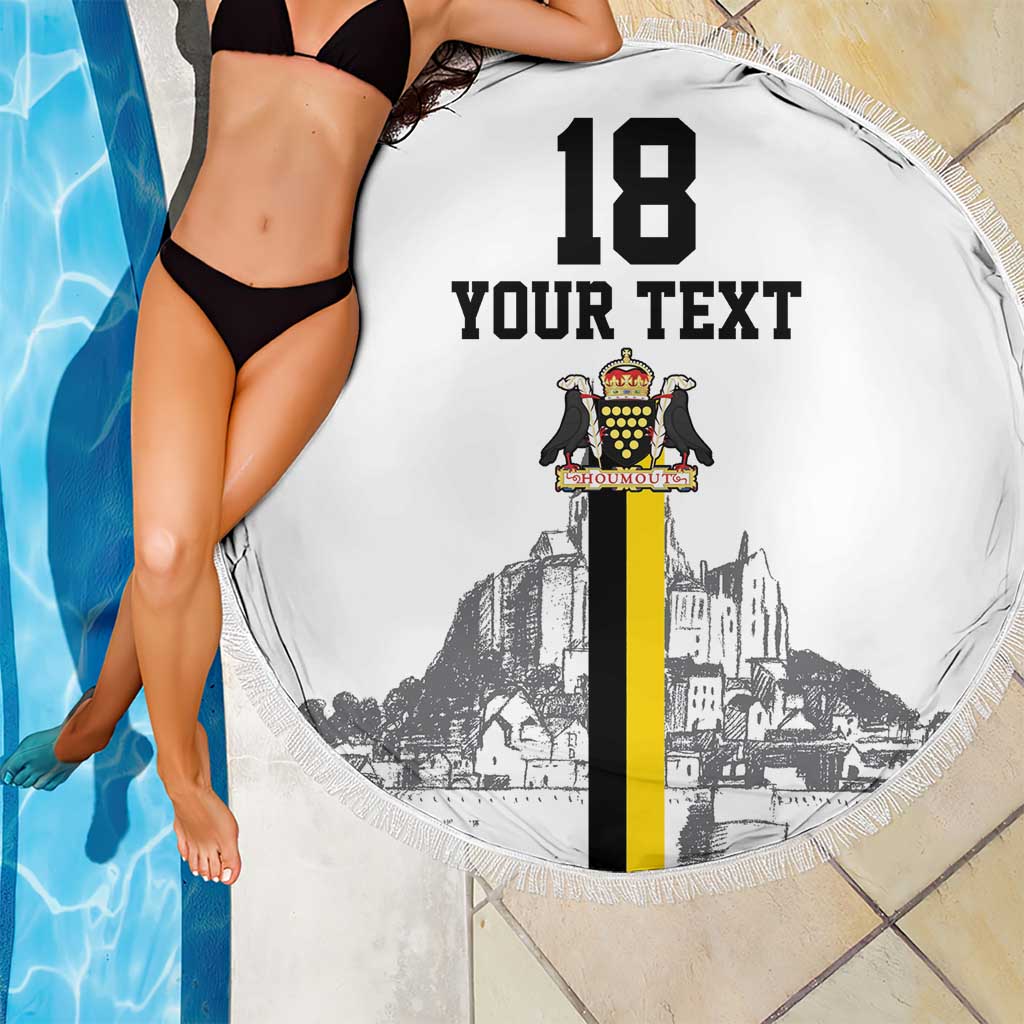 Custom Cornwall Football Beach Blanket Mont Saint Michel - Wonder Print Shop