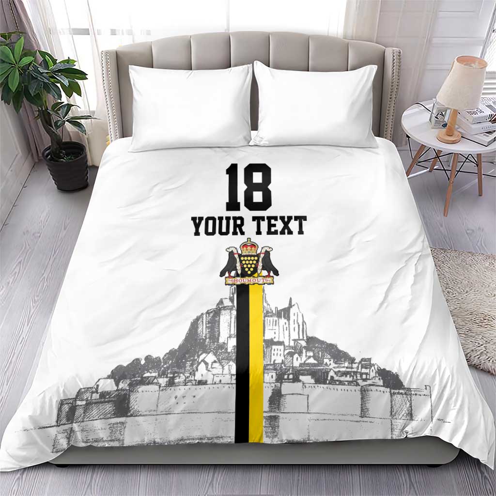 Custom Cornwall Football Bedding Set Mont Saint Michel - Wonder Print Shop