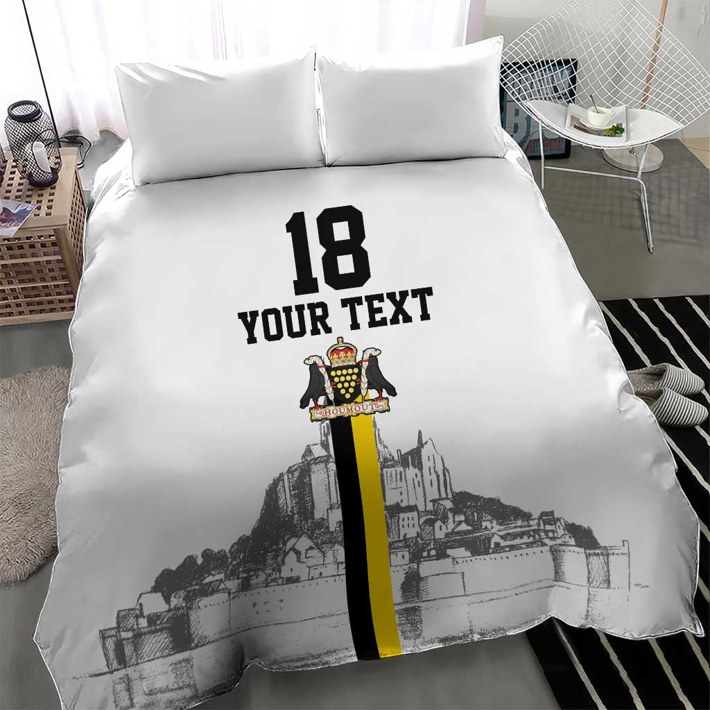 Custom Cornwall Football Bedding Set Mont Saint Michel - Wonder Print Shop