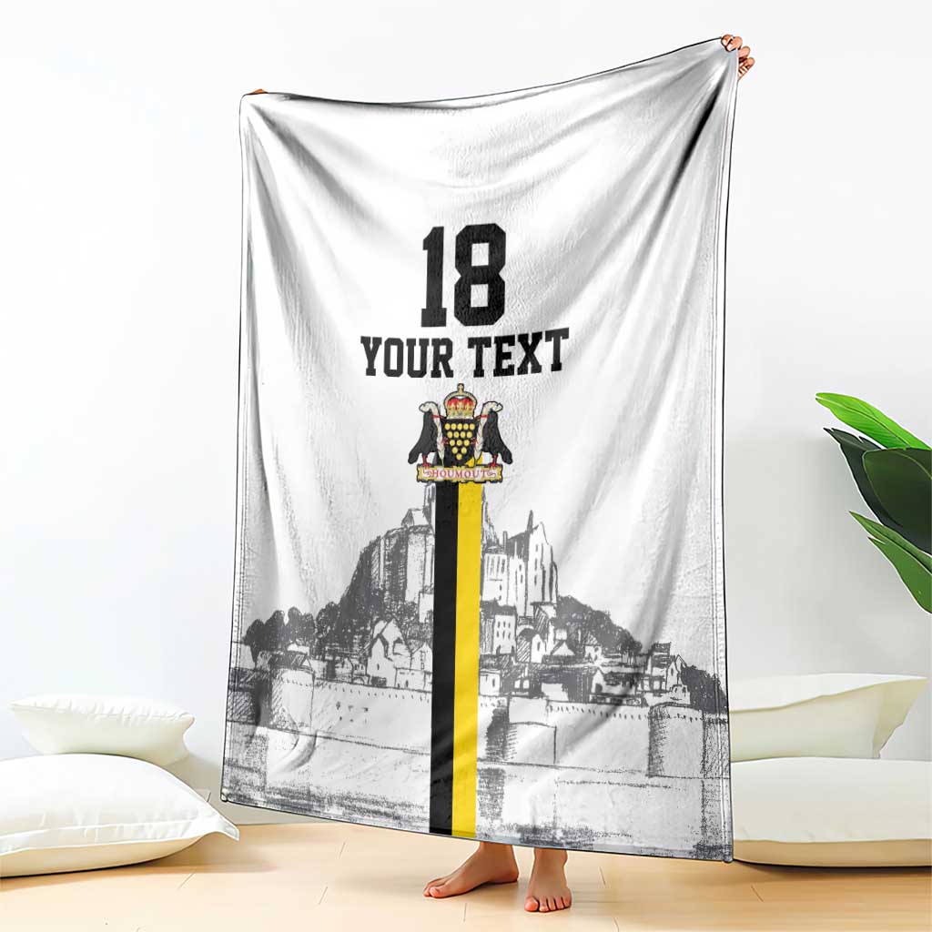 Custom Cornwall Football Blanket Mont Saint Michel - Wonder Print Shop