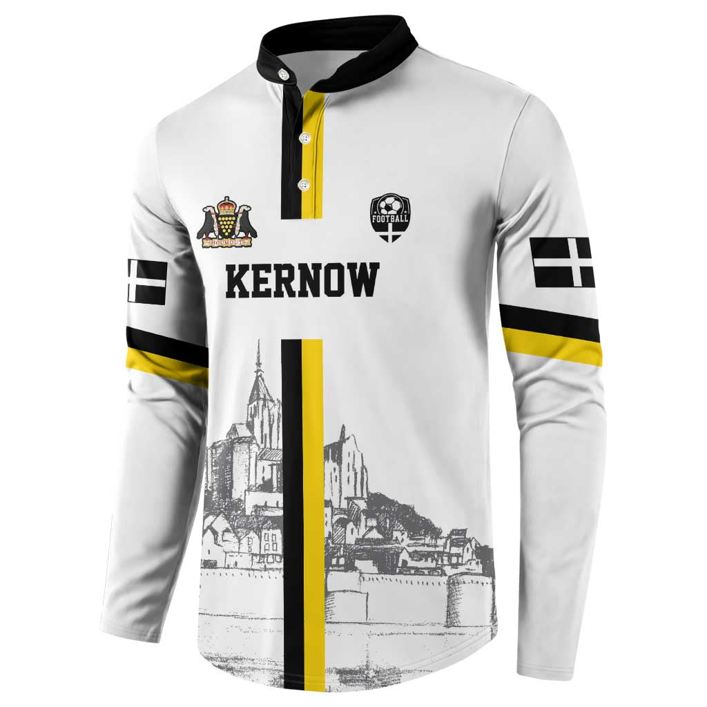 Custom Cornwall Football Button Sweatshirt Mont Saint Michel - Wonder Print Shop