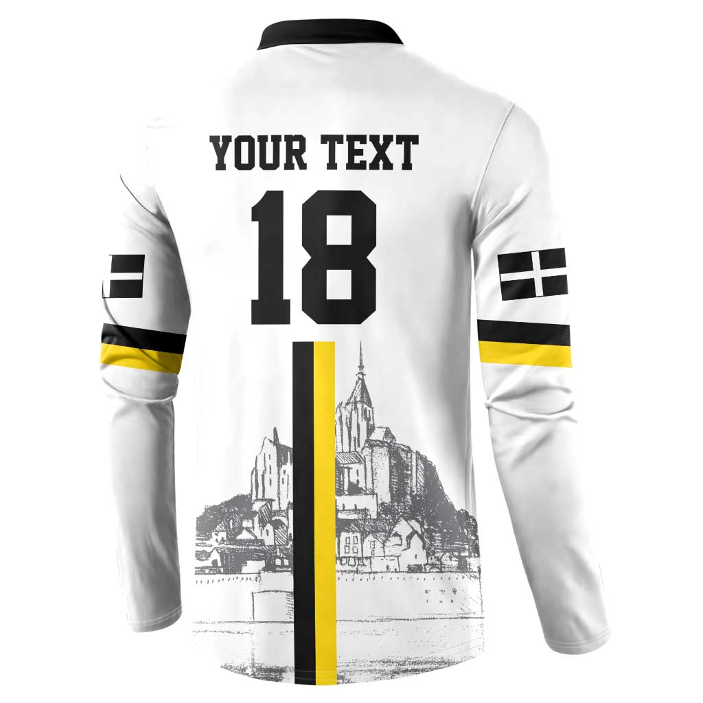 Custom Cornwall Football Button Sweatshirt Mont Saint Michel - Wonder Print Shop