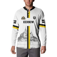 Custom Cornwall Football Button Sweatshirt Mont Saint Michel - Wonder Print Shop