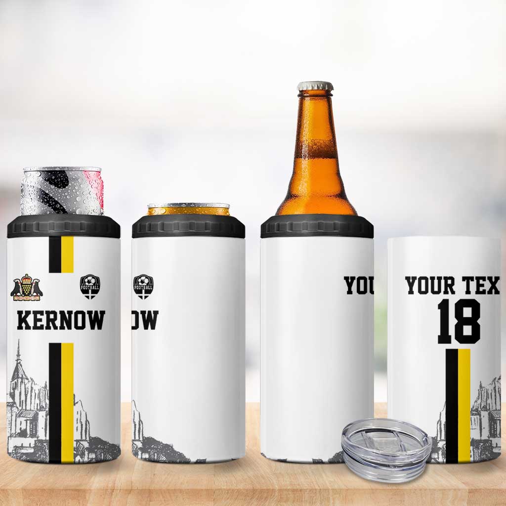 Custom Cornwall Football 4 in 1 Can Cooler Tumbler Mont Saint Michel - Wonder Print Shop