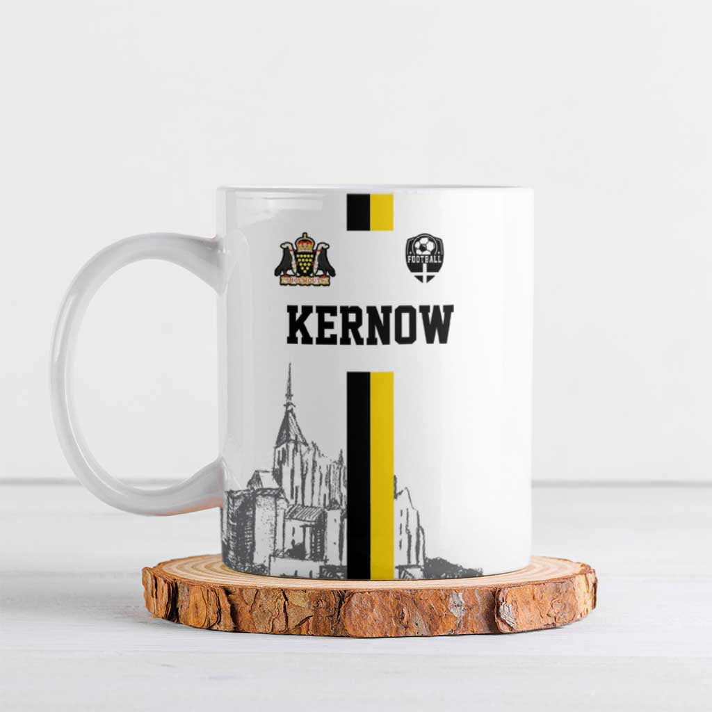 Custom Cornwall Football Ceramic Mug Mont Saint Michel - Wonder Print Shop
