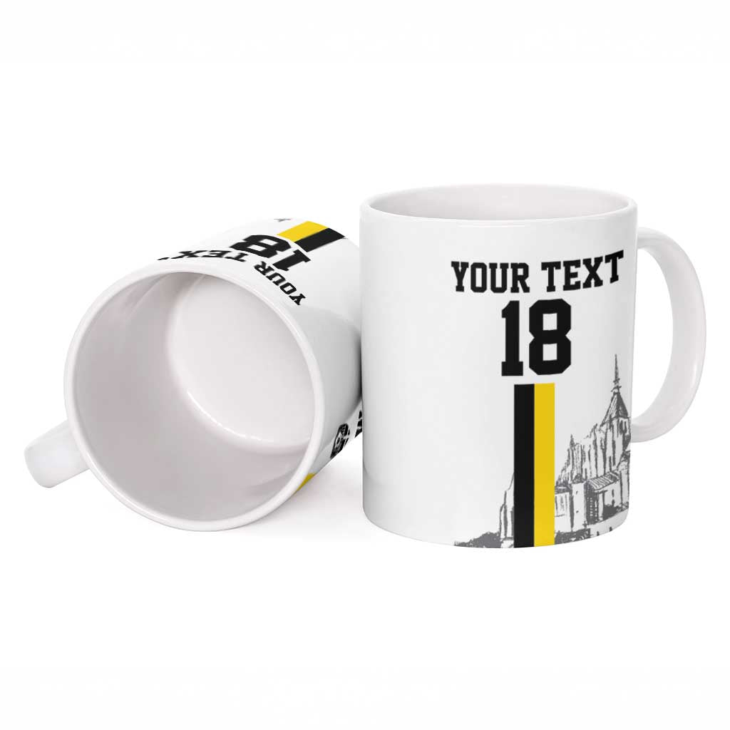 Custom Cornwall Football Ceramic Mug Mont Saint Michel - Wonder Print Shop