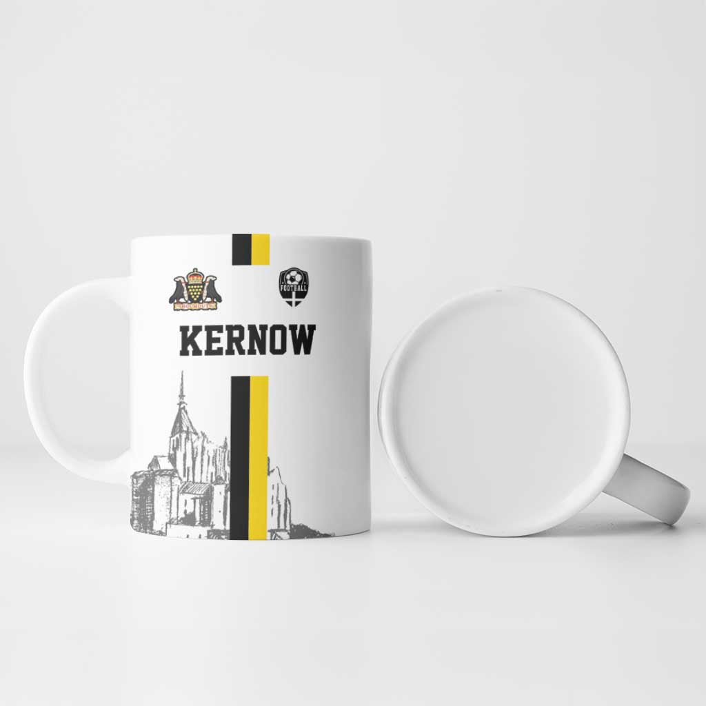 Custom Cornwall Football Ceramic Mug Mont Saint Michel - Wonder Print Shop