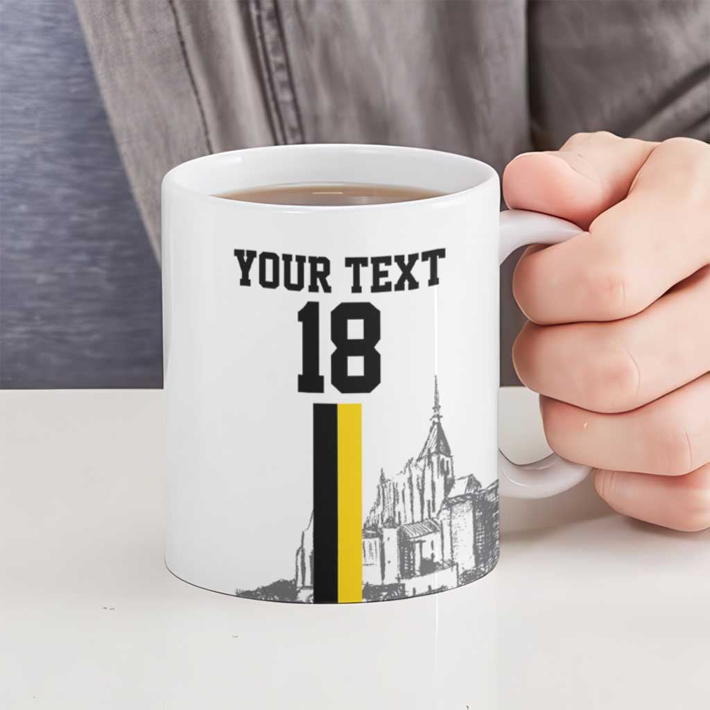 Custom Cornwall Football Ceramic Mug Mont Saint Michel - Wonder Print Shop
