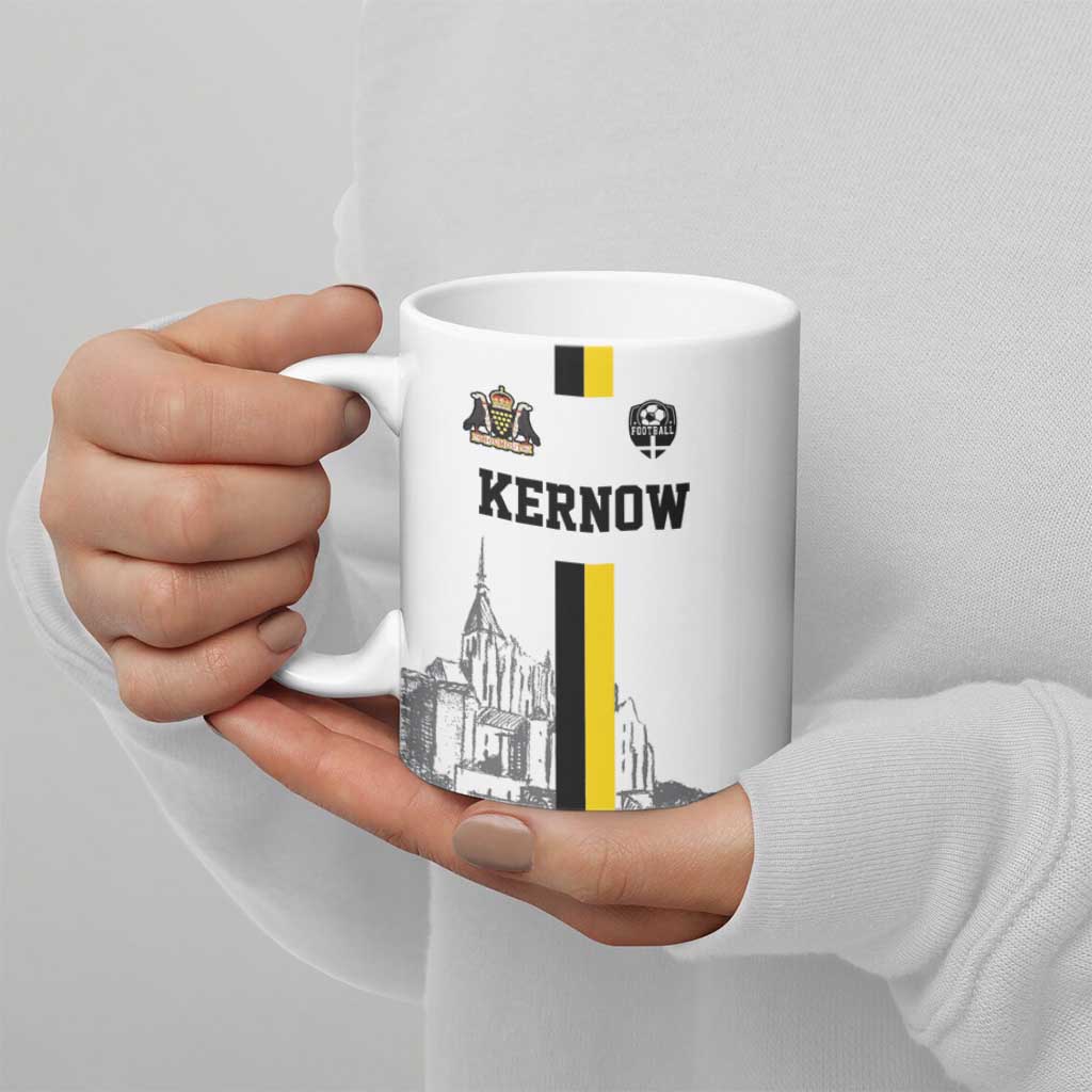 Custom Cornwall Football Ceramic Mug Mont Saint Michel - Wonder Print Shop