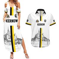 Custom Cornwall Football Couples Matching Summer Maxi Dress and Hawaiian Shirt Mont Saint Michel - Wonder Print Shop
