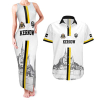 Custom Cornwall Football Couples Matching Tank Maxi Dress and Hawaiian Shirt Mont Saint Michel - Wonder Print Shop