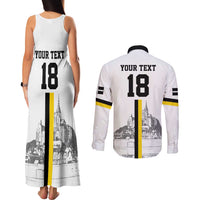Custom Cornwall Football Couples Matching Tank Maxi Dress and Long Sleeve Button Shirt Mont Saint Michel - Wonder Print Shop