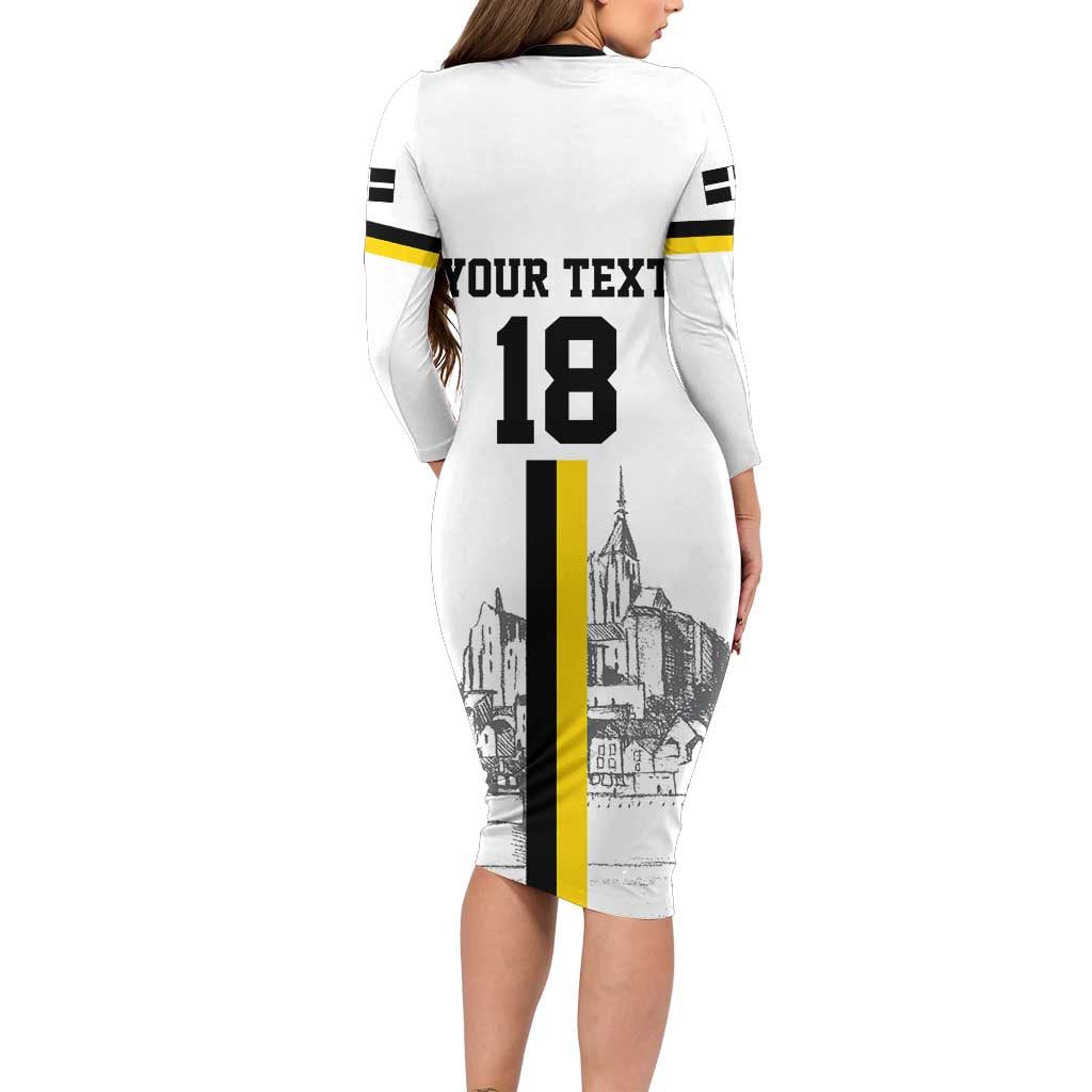 Custom Cornwall Football Family Matching Long Sleeve Bodycon Dress and Hawaiian Shirt Mont Saint Michel - Wonder Print Shop
