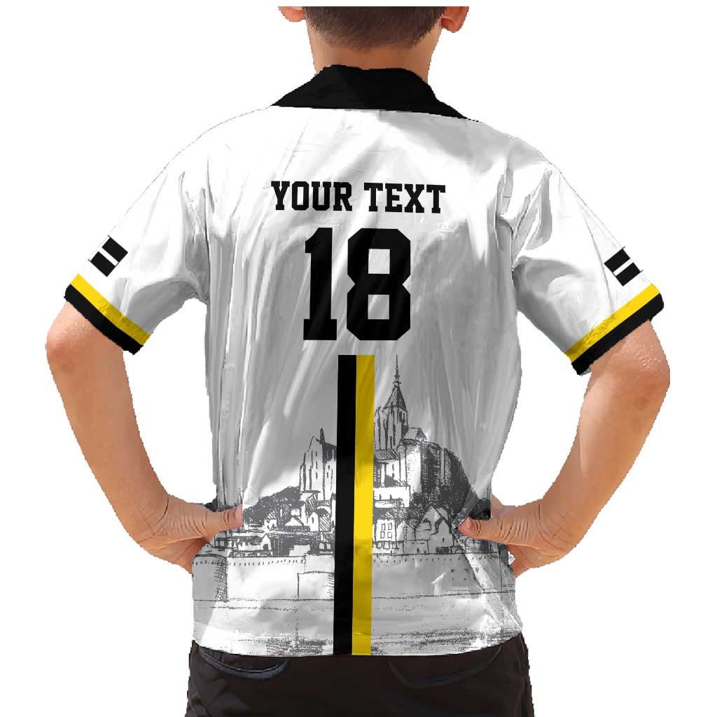 Custom Cornwall Football Family Matching Mermaid Dress and Hawaiian Shirt Mont Saint Michel - Wonder Print Shop