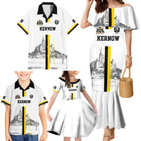 Custom Cornwall Football Family Matching Mermaid Dress and Hawaiian Shirt Mont Saint Michel - Wonder Print Shop
