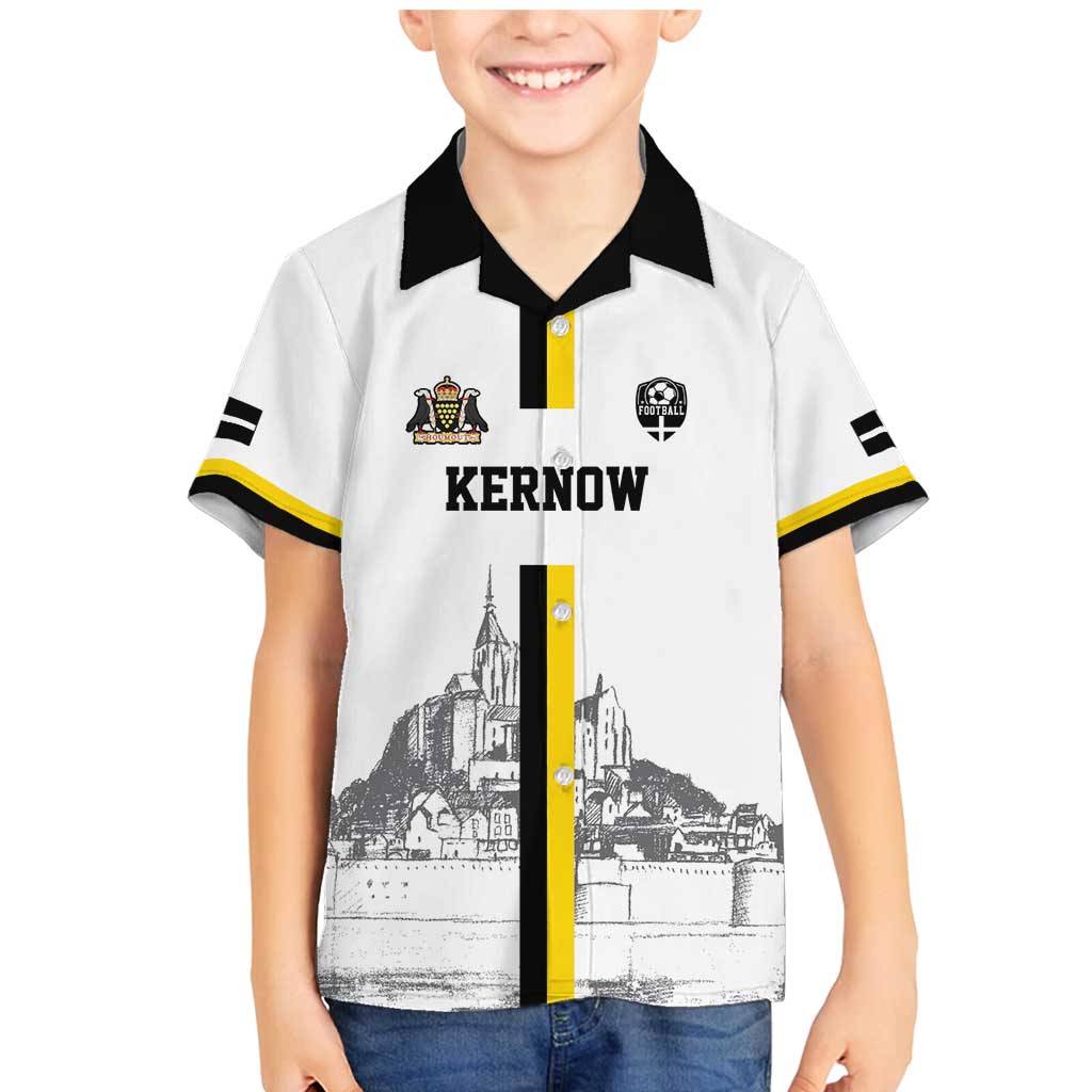 Custom Cornwall Football Family Matching Mermaid Dress and Hawaiian Shirt Mont Saint Michel - Wonder Print Shop