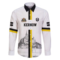 Custom Cornwall Football Family Matching Off The Shoulder Long Sleeve Dress and Hawaiian Shirt Mont Saint Michel - Wonder Print Shop