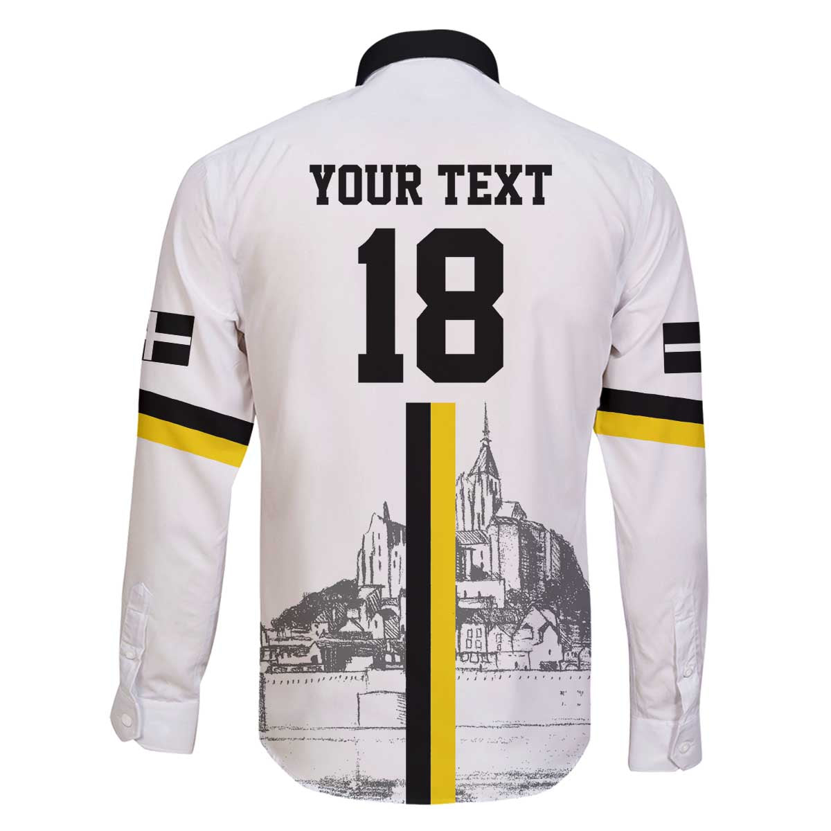 Custom Cornwall Football Family Matching Off The Shoulder Long Sleeve Dress and Hawaiian Shirt Mont Saint Michel - Wonder Print Shop