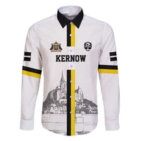 Custom Cornwall Football Family Matching Off Shoulder Maxi Dress and Hawaiian Shirt Mont Saint Michel - Wonder Print Shop