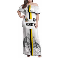 Custom Cornwall Football Family Matching Off Shoulder Maxi Dress and Hawaiian Shirt Mont Saint Michel - Wonder Print Shop