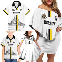 Custom Cornwall Football Family Matching Off Shoulder Short Dress and Hawaiian Shirt Mont Saint Michel - Wonder Print Shop