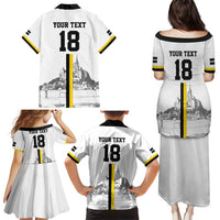 Custom Cornwall Football Family Matching Puletasi and Hawaiian Shirt Mont Saint Michel - Wonder Print Shop