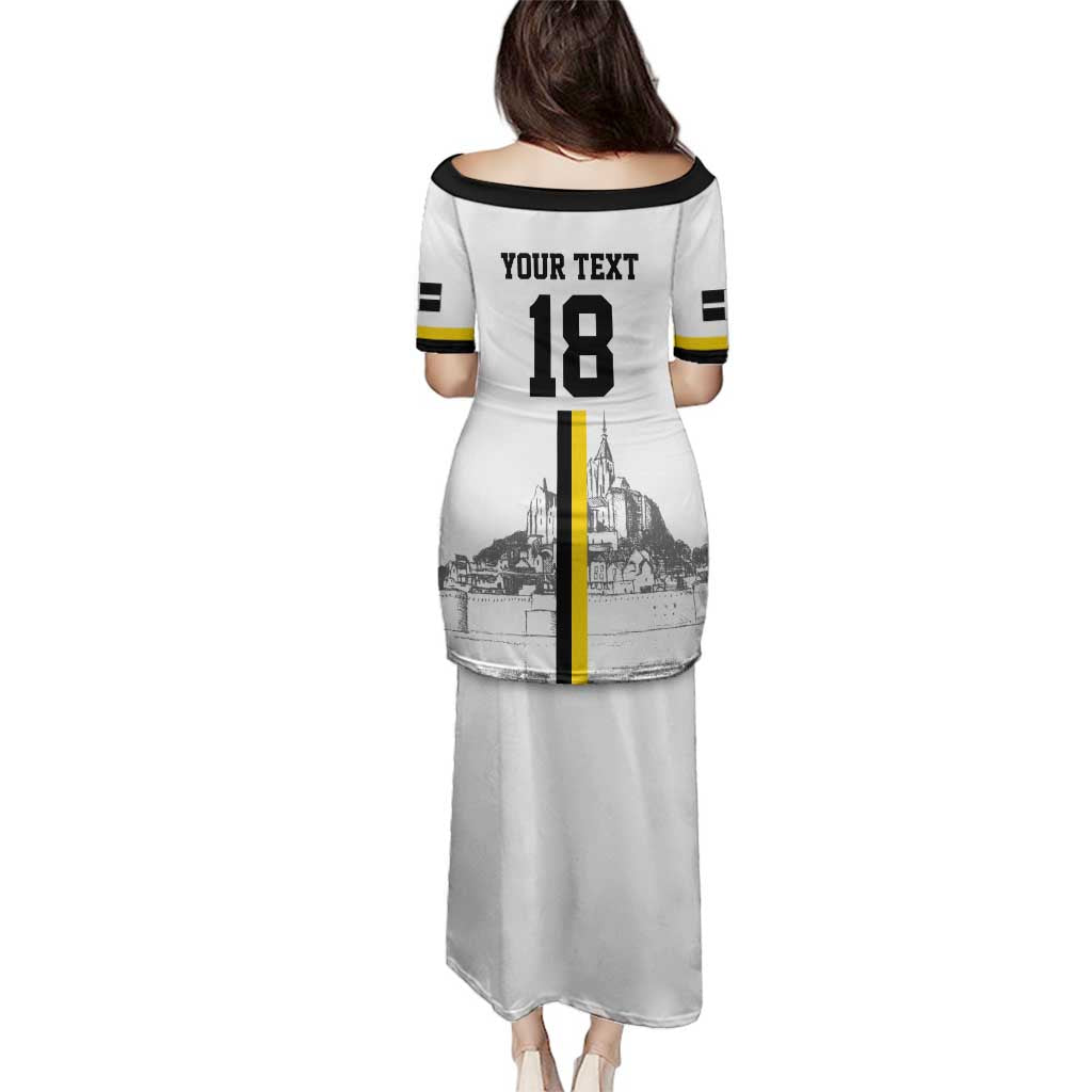 Custom Cornwall Football Family Matching Puletasi and Hawaiian Shirt Mont Saint Michel - Wonder Print Shop