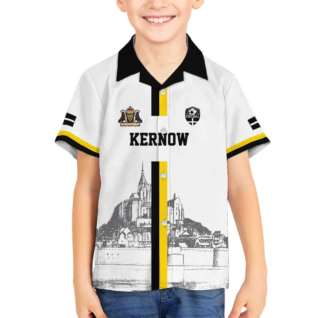 Custom Cornwall Football Family Matching Puletasi and Hawaiian Shirt Mont Saint Michel - Wonder Print Shop