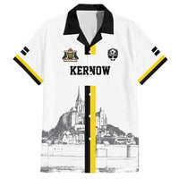 Custom Cornwall Football Family Matching Short Sleeve Bodycon Dress and Hawaiian Shirt Mont Saint Michel - Wonder Print Shop