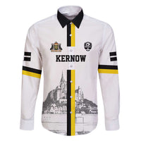 Custom Cornwall Football Family Matching Short Sleeve Bodycon Dress and Hawaiian Shirt Mont Saint Michel - Wonder Print Shop