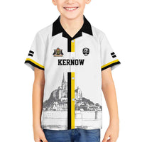 Custom Cornwall Football Family Matching Short Sleeve Bodycon Dress and Hawaiian Shirt Mont Saint Michel - Wonder Print Shop