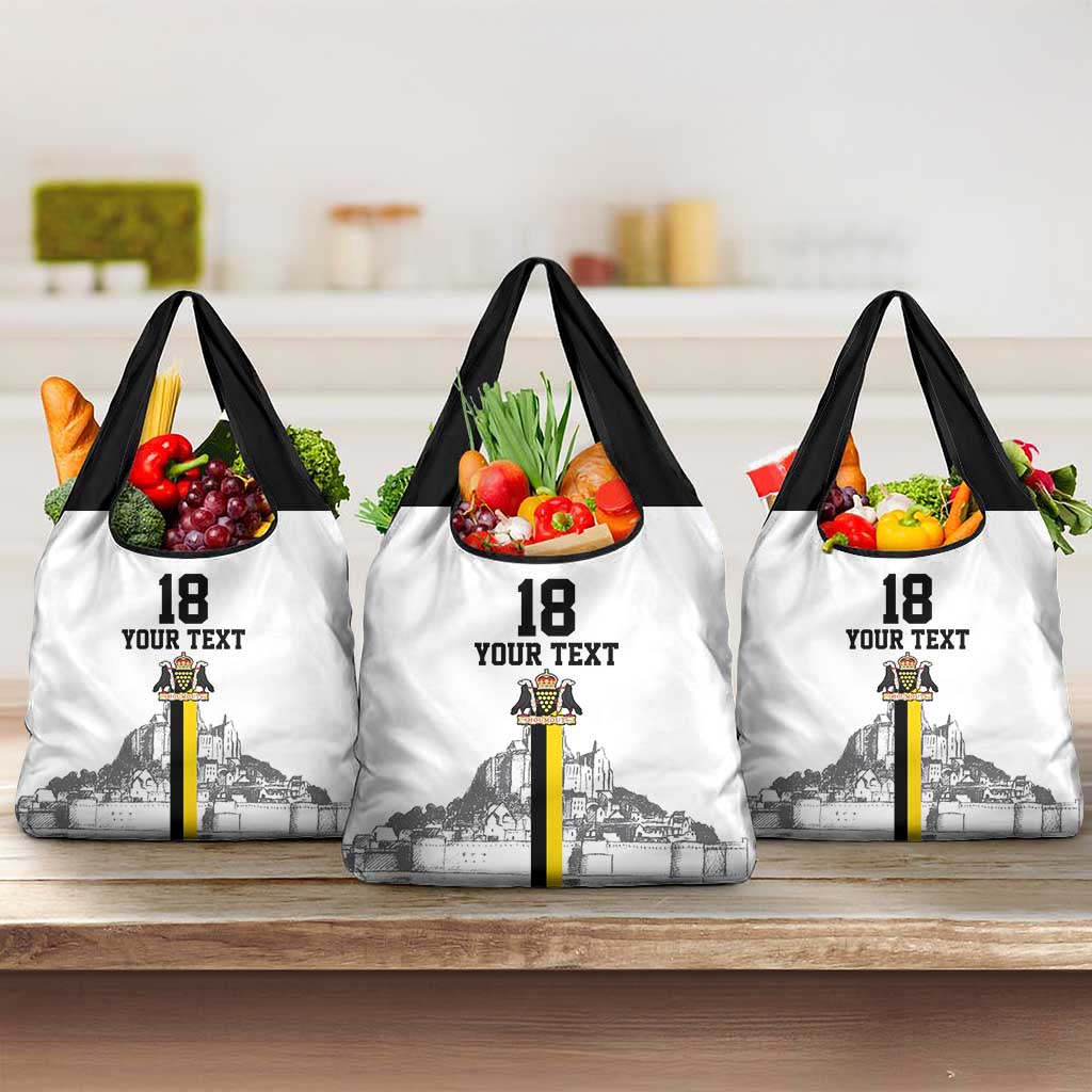 Custom Cornwall Football Grocery Bag Mont Saint Michel - Wonder Print Shop