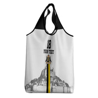 Custom Cornwall Football Grocery Bag Mont Saint Michel - Wonder Print Shop