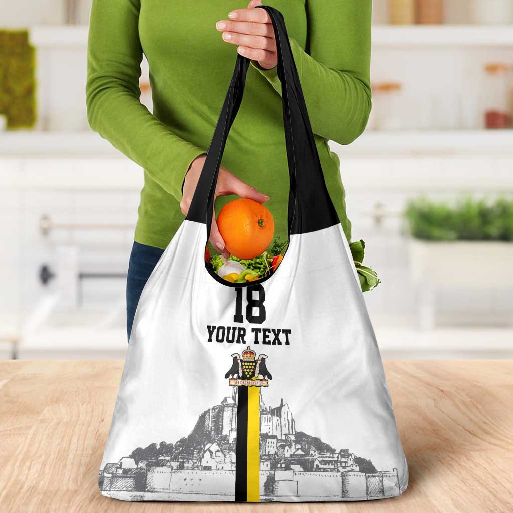 Custom Cornwall Football Grocery Bag Mont Saint Michel - Wonder Print Shop