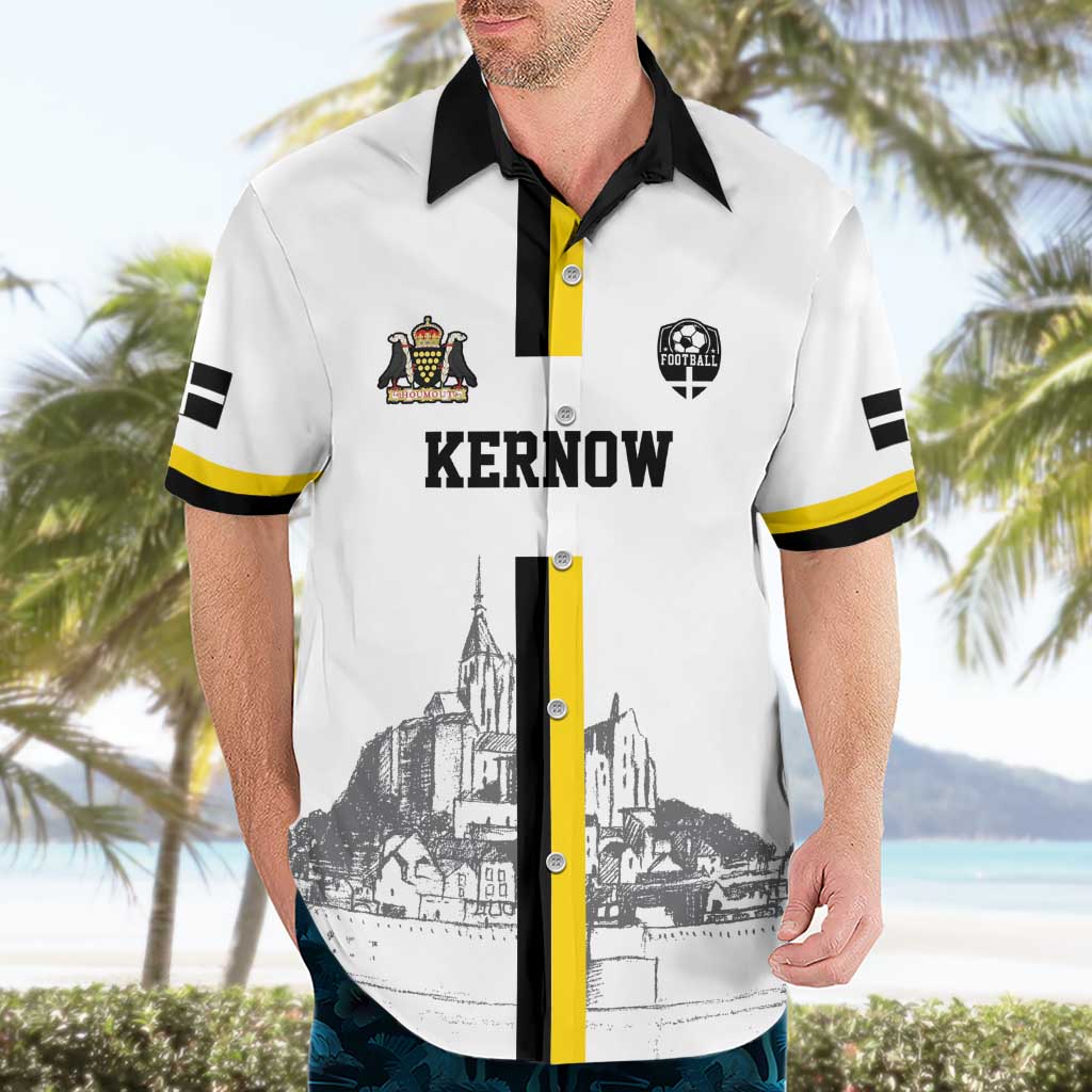 Custom Cornwall Football Hawaiian Shirt Mont Saint Michel - Wonder Print Shop