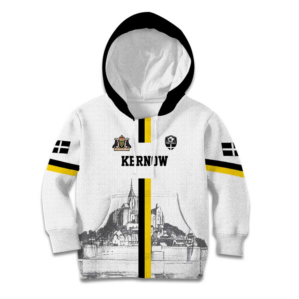 Custom Cornwall Football Kid Hoodie Mont Saint Michel - Wonder Print Shop