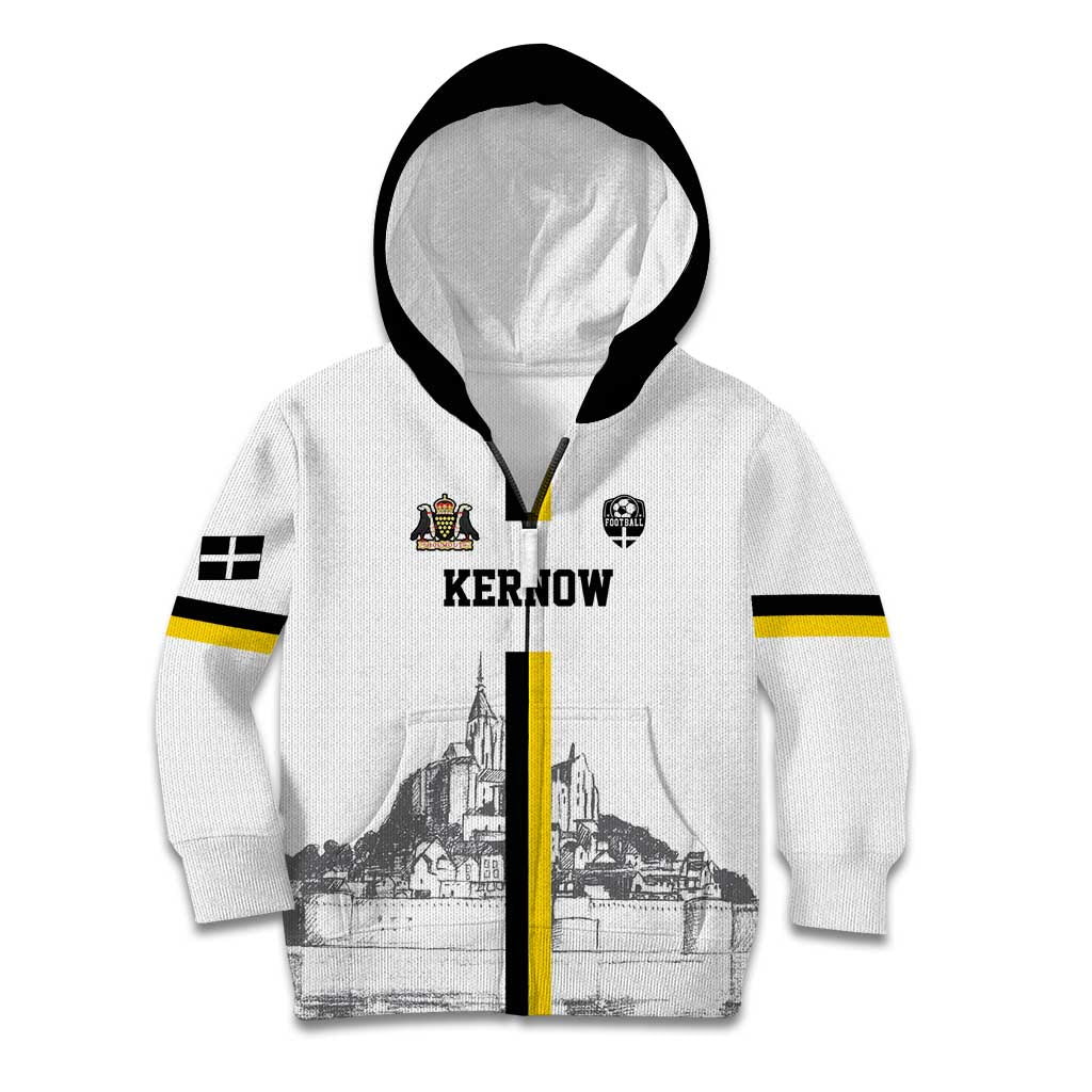 Custom Cornwall Football Kid Hoodie Mont Saint Michel - Wonder Print Shop